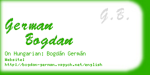 german bogdan business card